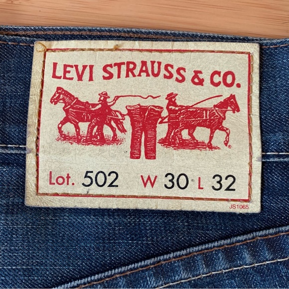 Vintage Rare Levi's 502 JAPAN Mens Size 30 x 32 Straight Denim Jeans Low Rise - Picture 2 of 16